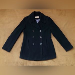 Calvin Klein Navy Blue Cashmere Blend Peacoat Size 8
